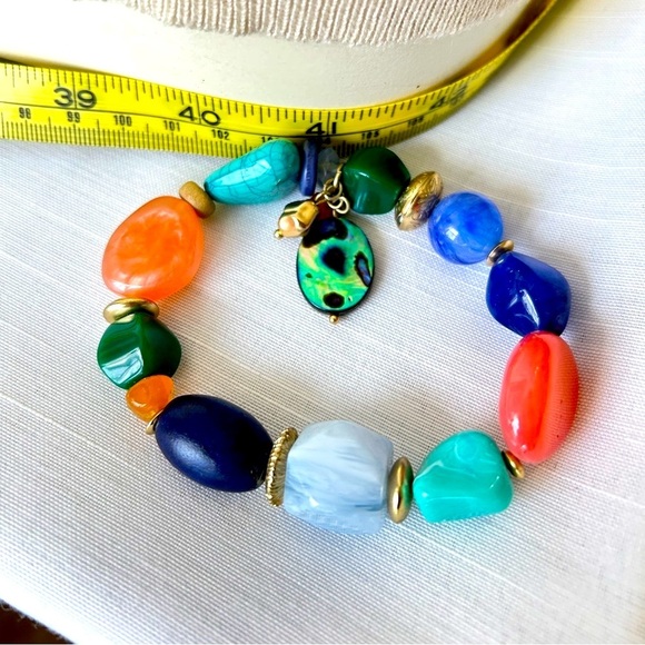 CHICO'S necklace and bracelet set - colorful beads / creamy pastels - Picture 3 of 7